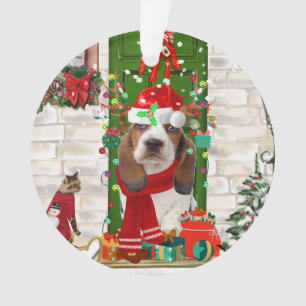 Basset Hound Weihnachten Ornament