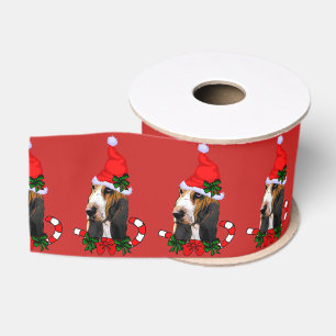 Basset Hound-Weihnachten Ripsband