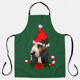 Basset Hound Weihnachten Schürze