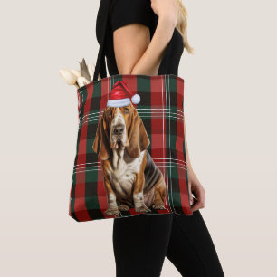 Basset Hound Weihnachts Hund Rot Kariert Saison