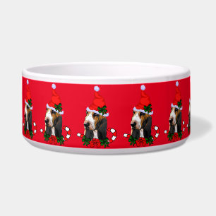 Basset Hound Weihnachts-Hundeleine Napf