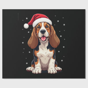 Basset Hound Weihnachts Tank Top Geschenkpapier