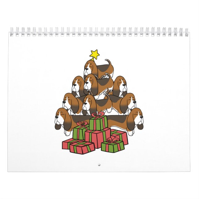 Basset Hound Weihnachtsbaum Kalender (Titelbild)