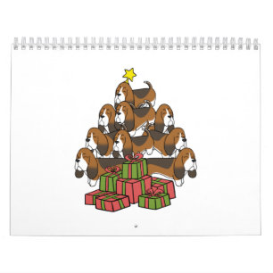 Basset Hound Weihnachtsbaum Kalender