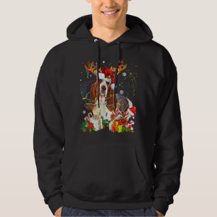 Basset Hound Weihnachtsbaum Weihnachtsweihe Hund X Hoodie