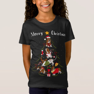 Basset Hound Weihnachtsbaum Xmas Hund Lover T-Shirt