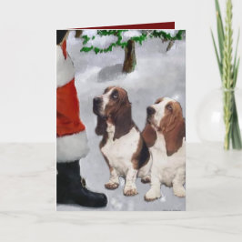Basset Hound Weihnachtsgeschenke Feiertagskarte