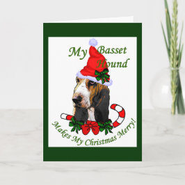 Basset Hound Weihnachtsgeschenke Feiertagskarte