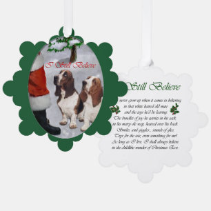 Basset Hound Weihnachtsgeschenke Ornament Karte