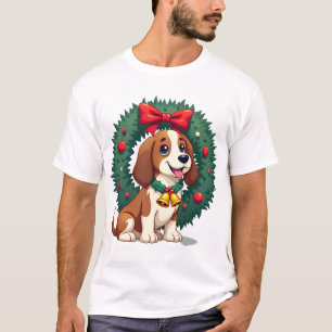 Basset Hound Weihnachtsglocke T-Shirt
