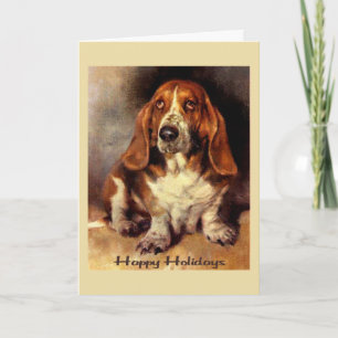 Basset Hound Weihnachtskarte Feiertagskarte