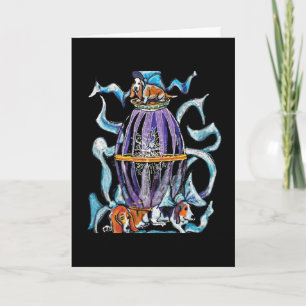 Basset Hound Weihnachtskarte Feiertagskarte