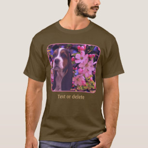 Basset Hound Welpe Blüten Hund Kunst T-Shirt