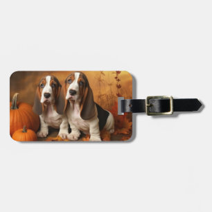 Basset Hound Welpe Herbst Delight Pumpen Gepäckanhänger