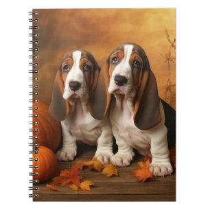 Basset Hound Welpe Herbst Delight Pumpen Notizblock