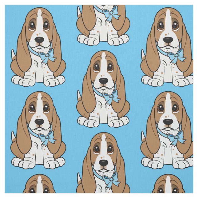 Basset Hound-Welpe Stoff (Muster)