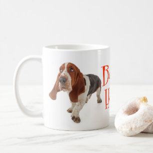 Basset Hound Welpenhund Rote Liebe Tasse