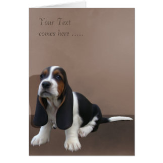 Basset-Hound-Welpenkarte