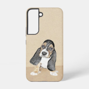 Basset Hound Welpenmalerei - Originale Hundekunst Samsung Galaxy Hülle