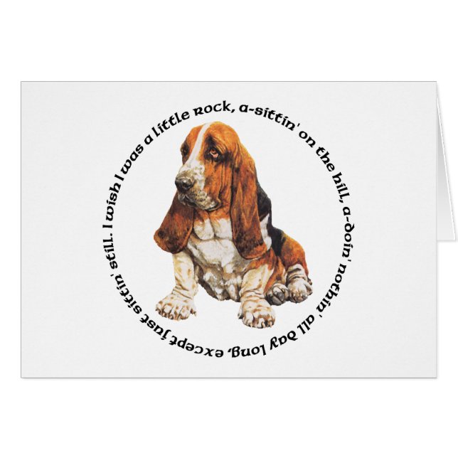 Basset Hound Wishing Ditty (Vorderseite (Horizontal))