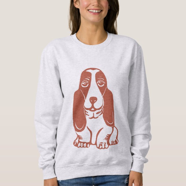 Basset Hound Women's Sweatshirt (Vorderseite)