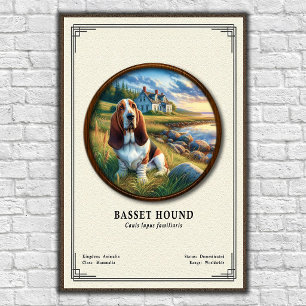 Basset Hound Zoologie-Serie Poster