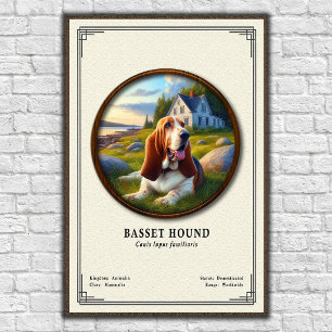 Basset Hound Zoologie-Serie Poster