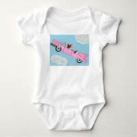 Basset Hounds im rosa Cabrio T-Shirt