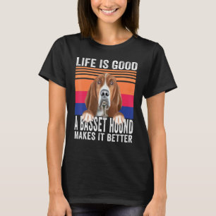 Basset Hounds machen Ihr Leben gut Vintage T-Shirt