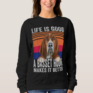 Basset Hounds machen Ihr Leben Vintag gut Sweatshirt