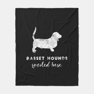 Basset Hounds verwöhnt hier Vintage-Schultafel Fleecedecke