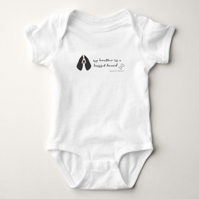 Basset-Hund Baby Strampler (Vorderseite)