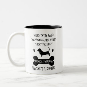 Basset Hund Bester Freund Zweifarbige Tasse