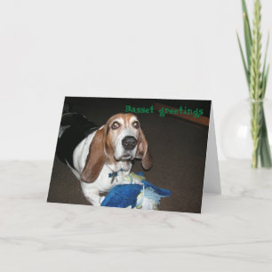 Basset-Hund-Grußkarte Karte