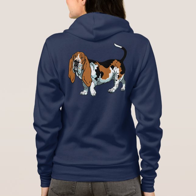 Basset-Hund Hoodie (Rückseite)