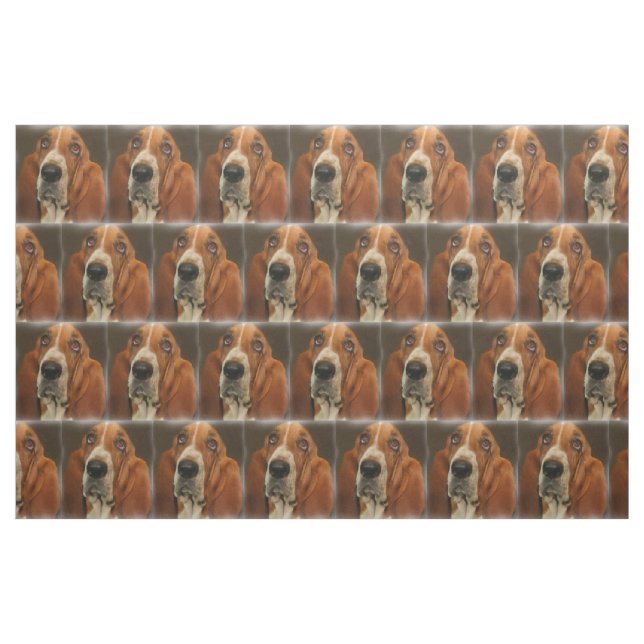 Basset Hund Hunde Rasse Gewebe Stoff (Fat Quarter (45,7 x 55,9 cm))