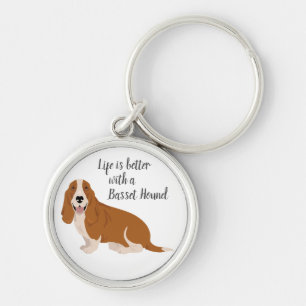 Basset-Hund Schlüsselanhänger