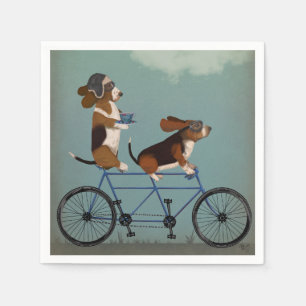 Basset-Hund Tandem Serviette