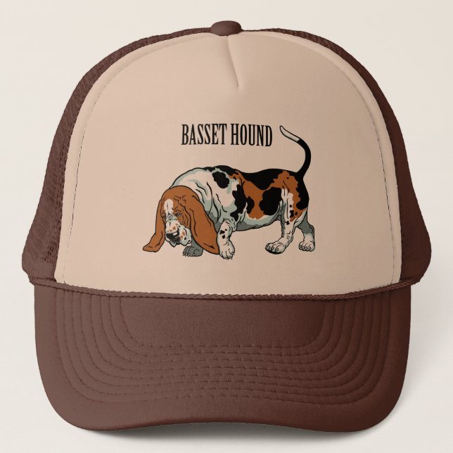 Basset-Hund Truckerkappe (Vorderseite)