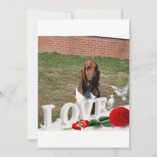 Basset-Hund-Valentinstag-Karte Feiertagskarte
