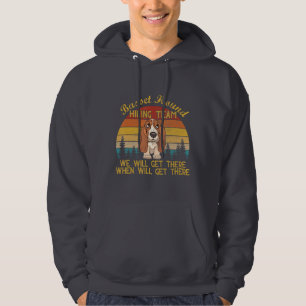 Basset-Hund Wanderteam-Wandergeschenk lustige Hund Hoodie