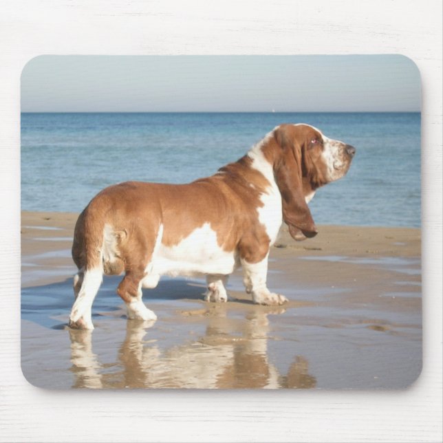 Basset-Hund-Welpen-Computer-Mousepad Mousepad (Vorne)