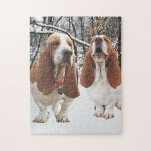 Basset im Holz Puzzle