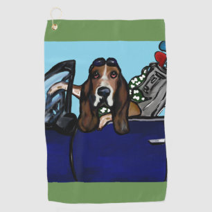 Basset-Jagdhund-Golfspieler Golfhandtuch