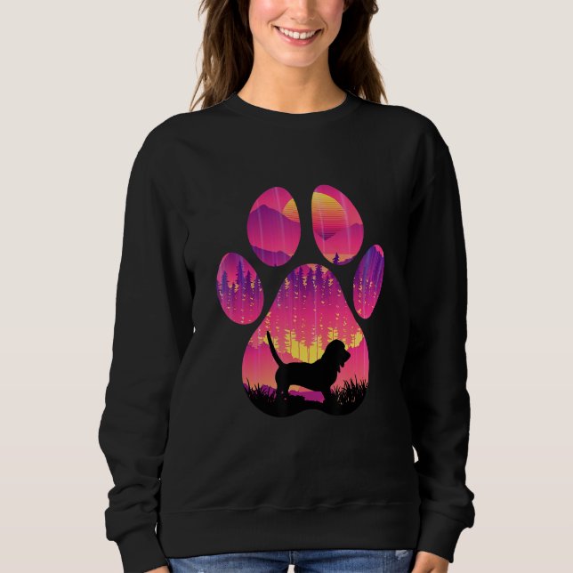 Basset Retriever Paw Mom Dad Dog  Women Men Sweatshirt (Vorderseite)