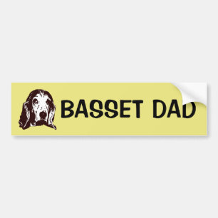 Basset-Vater Autoaufkleber