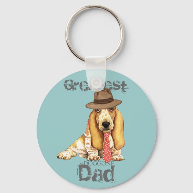 Basset-Vater Schlüsselanhänger (Vorderseite)