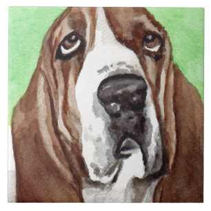 Basset Watercolor Fliese