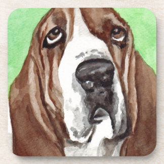 Basset Watercolor Getränkeuntersetzer