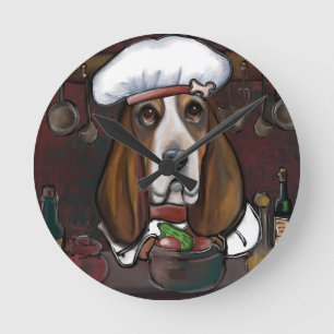 BASSETHOUND RUNDE WANDUHR